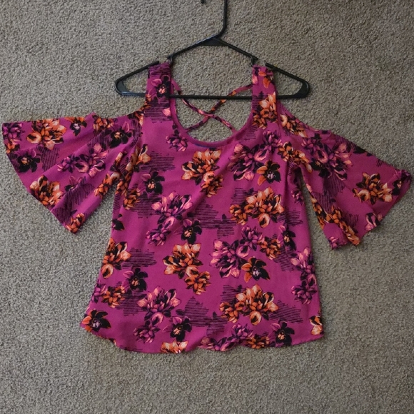Apt. 9 Tops - Apt. 9 Floral Cold Shoulder Blouse